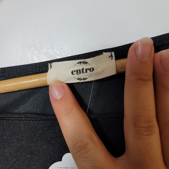 Entro New black one shoulder jumpsuit elegant spandex size Medium - Picture 4 of 7